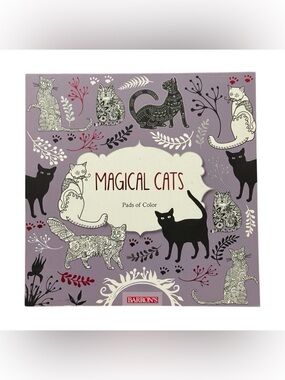 New Barron's Magical Cats Coloring Book Trade Paperback Pads of Color Cats 2016